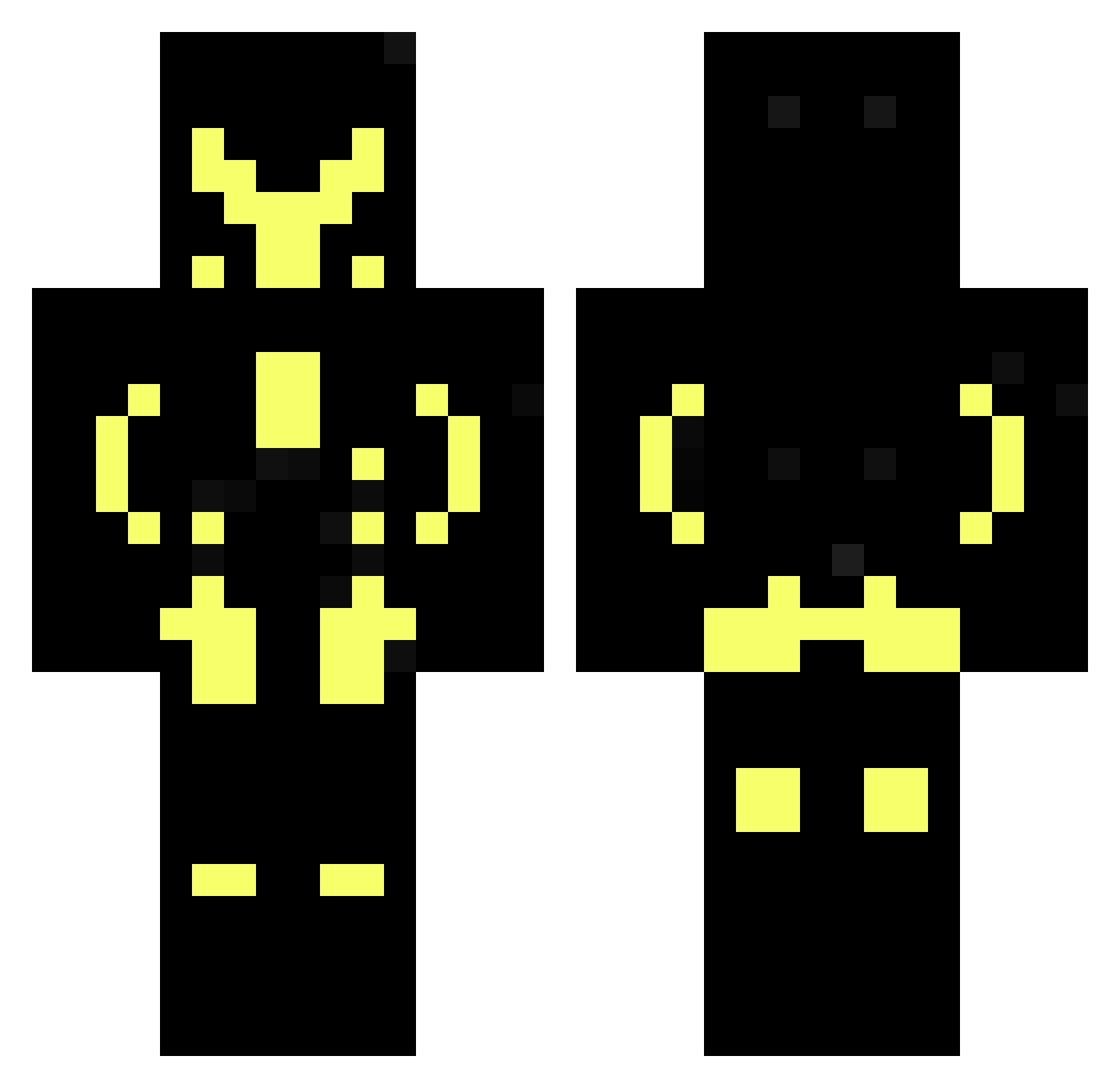 OctoSun Minecraft skin, front and back view