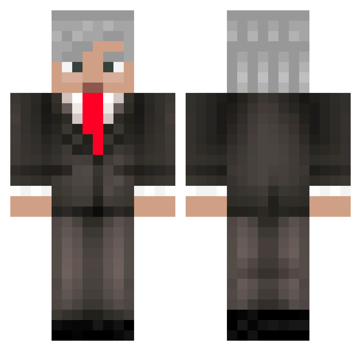 commander461 Minecraft skin, front and back view