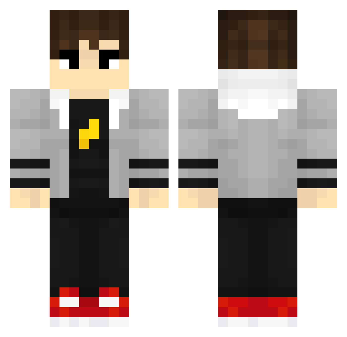 SevenI1 Minecraft skin, front and back view