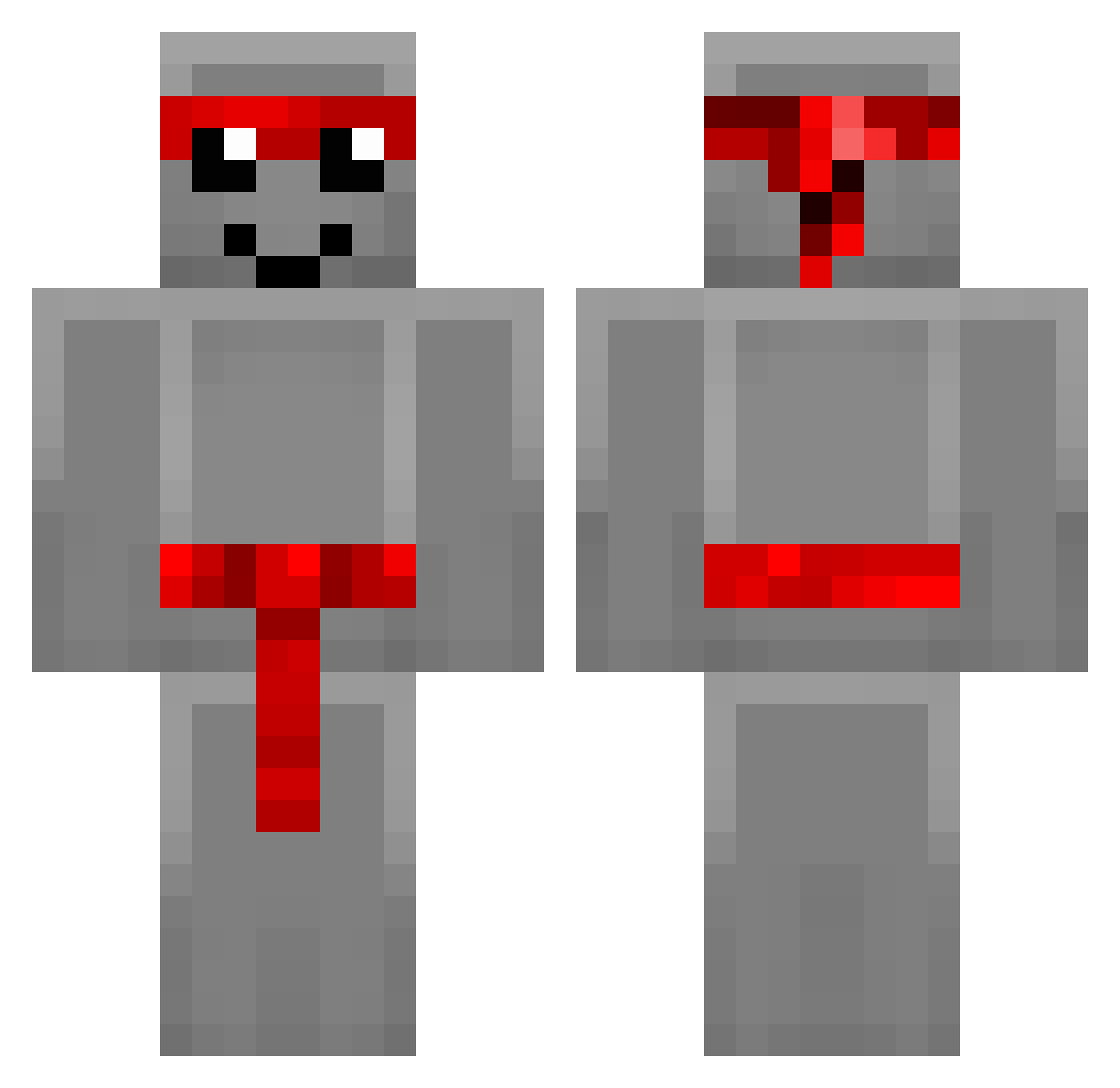 Inquid Minecraft skin, front and back view
