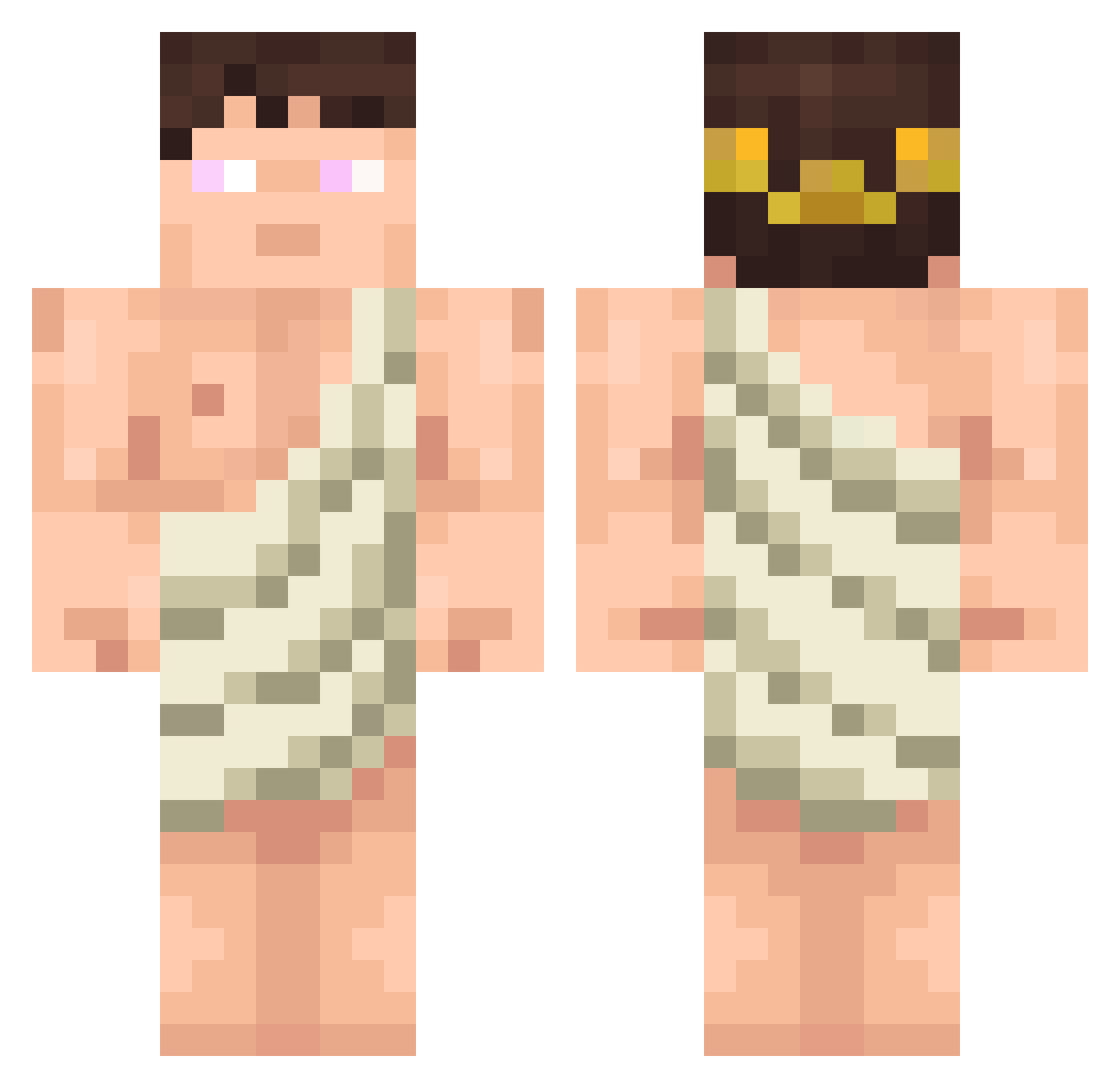 m0rfeu Minecraft skin, front and back view