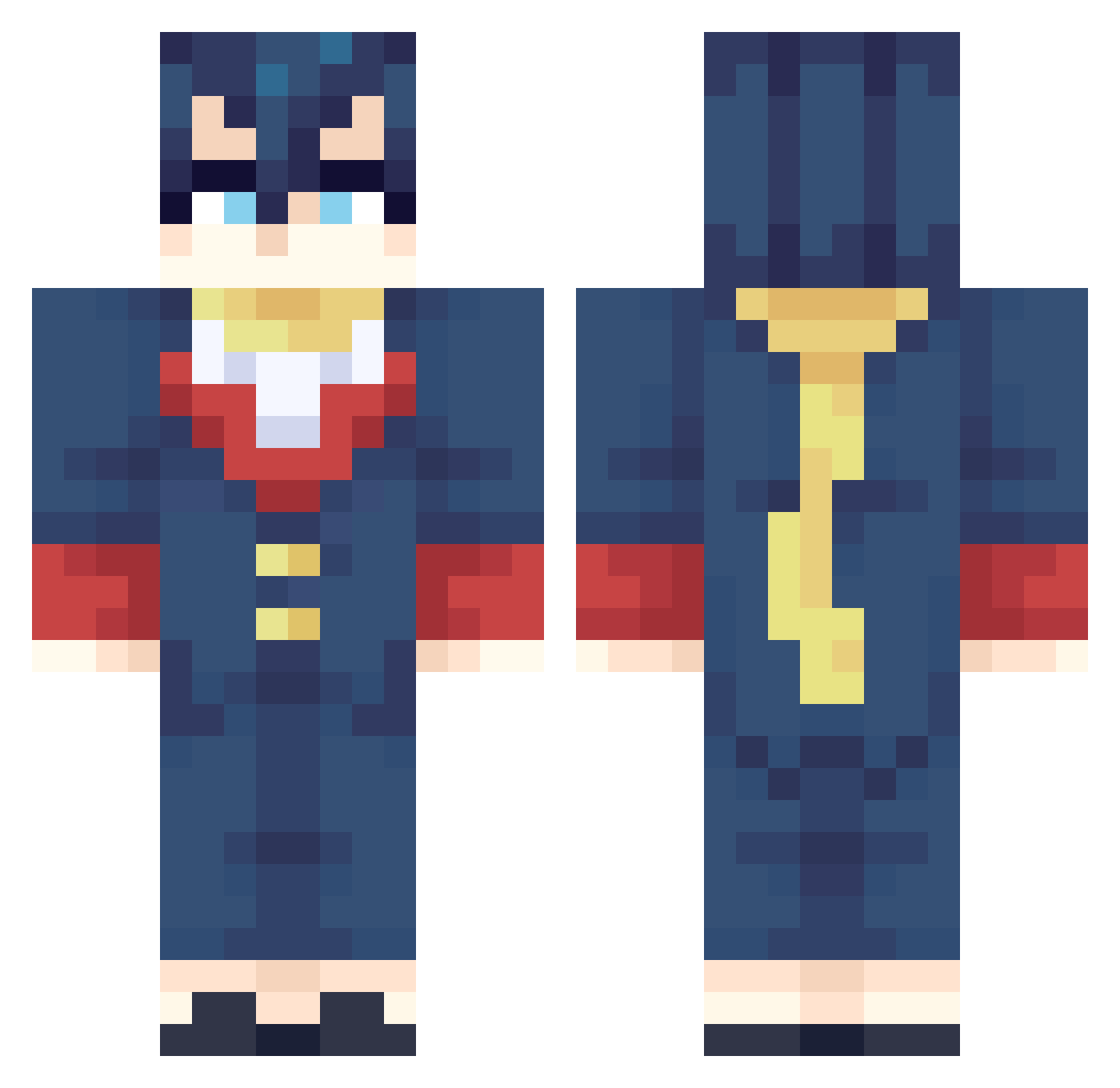 LunarFlareYT706 Minecraft skin, front and back view