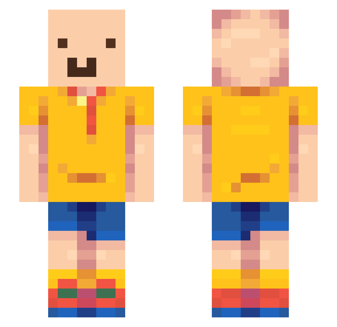uRiiVaL Minecraft skin, front and back view