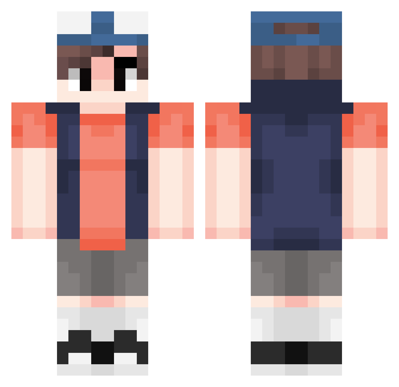jorgekj1 Minecraft skin, front and back view
