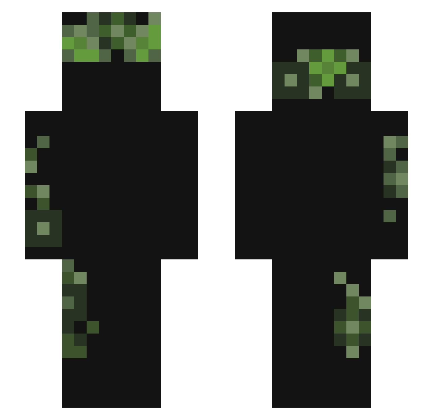 InkawuEmnyama Minecraft skin, front and back view