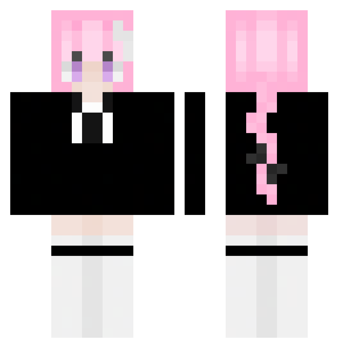 V1Real Minecraft skin, front and back view