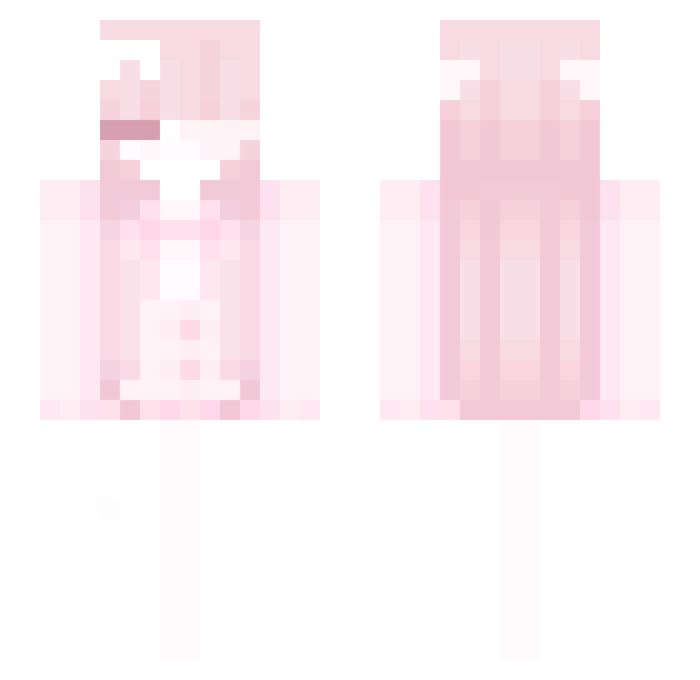 qqAska Minecraft skin, front and back view