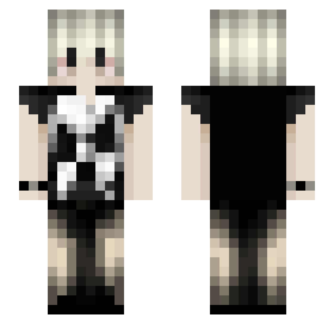 cqnflict Minecraft skin, front and back view