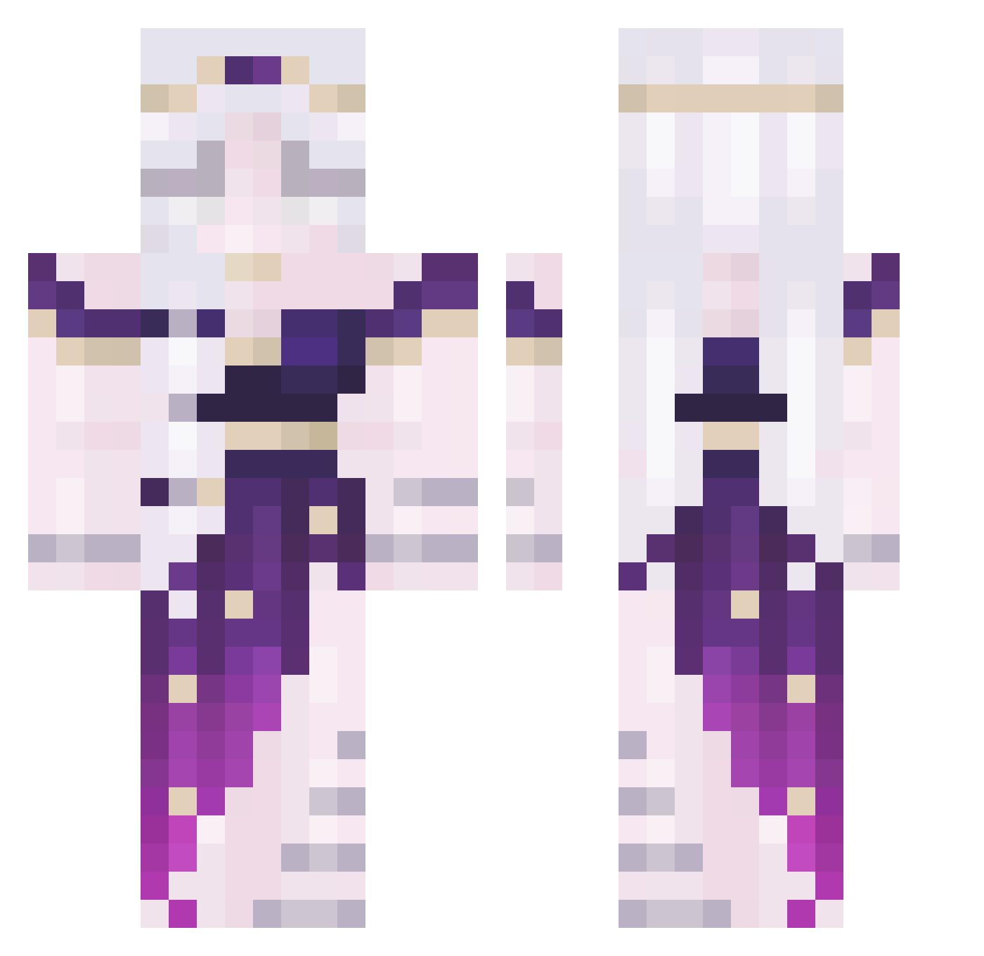 morbidd_angel Minecraft skin, front and back view