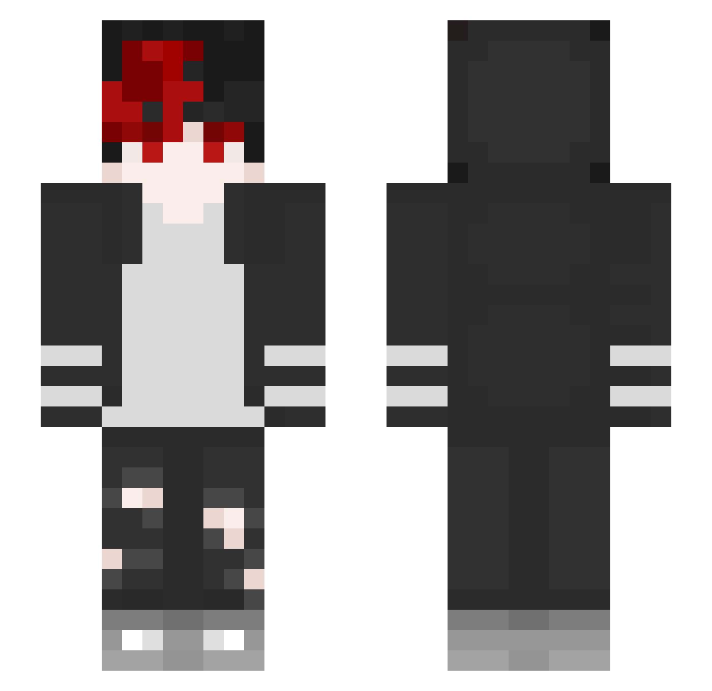 spacetofuu Minecraft skin, front and back view