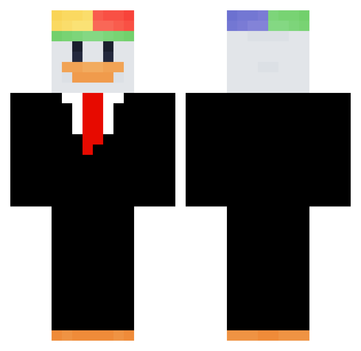 SillySouth Minecraft skin, front and back view