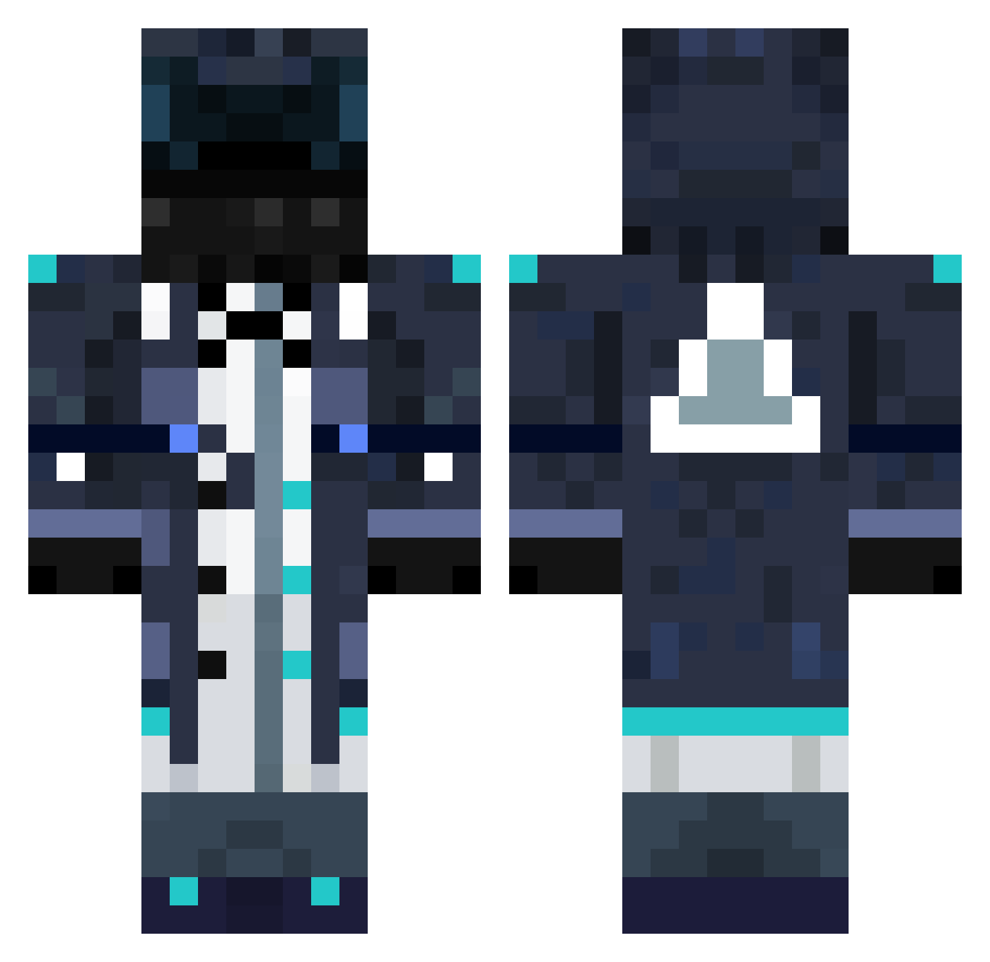 GolemDawn Minecraft skin, front and back view