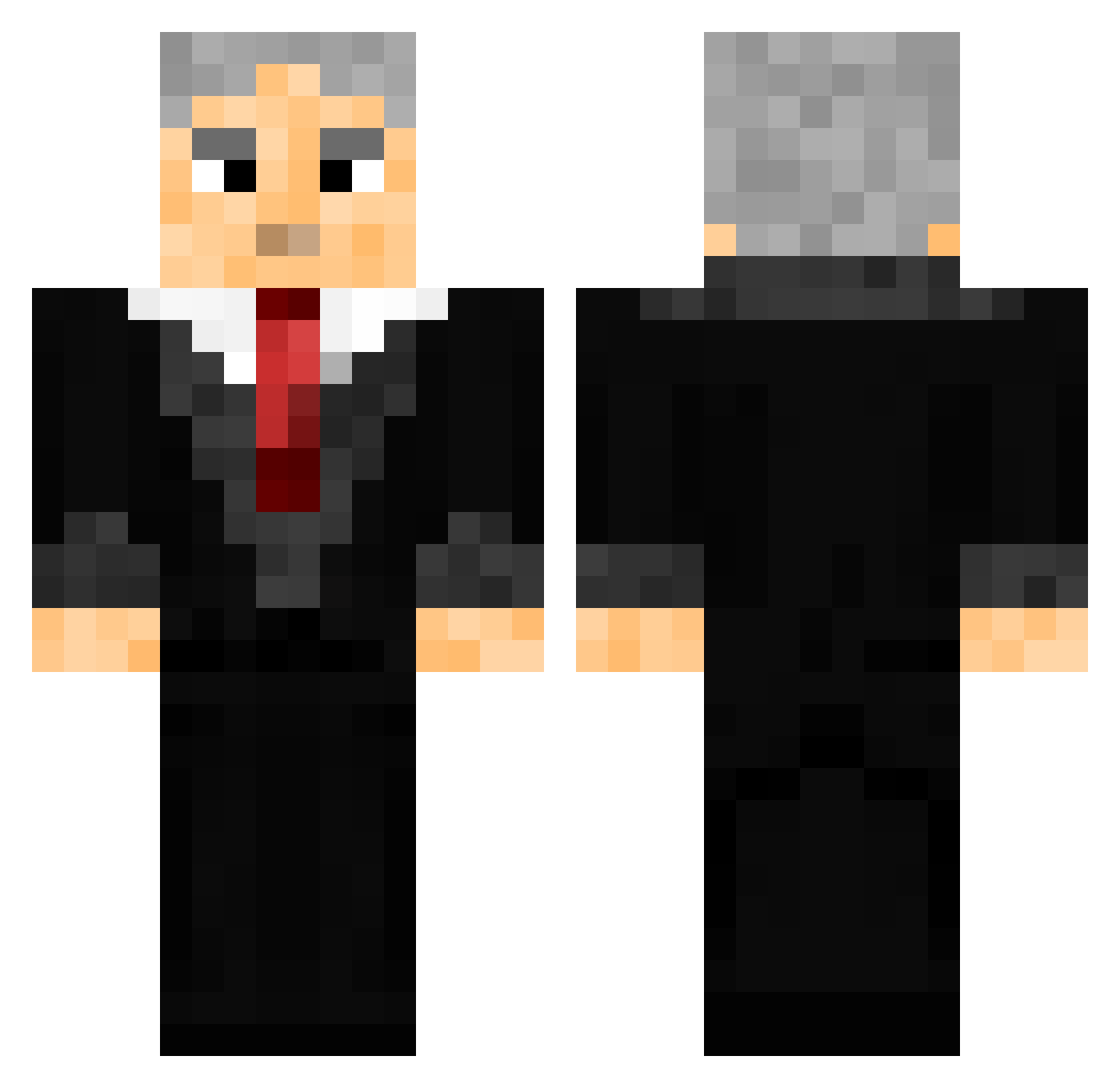 Dudeman_FishShop Minecraft skin, front and back view