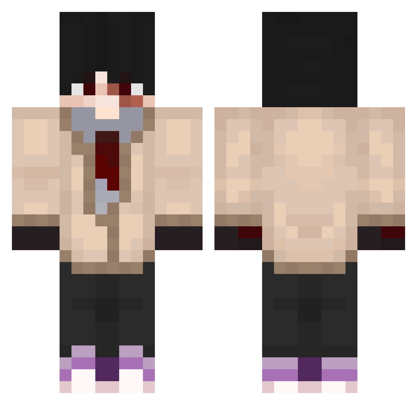 oEspectro Minecraft skin, front and back view
