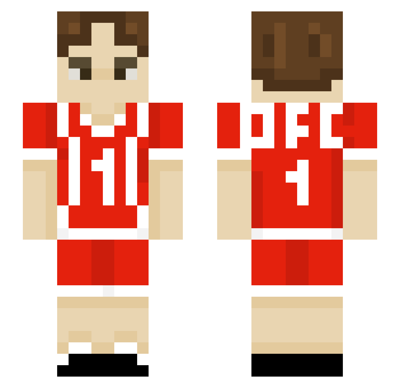 Ragequid Minecraft skin, front and back view
