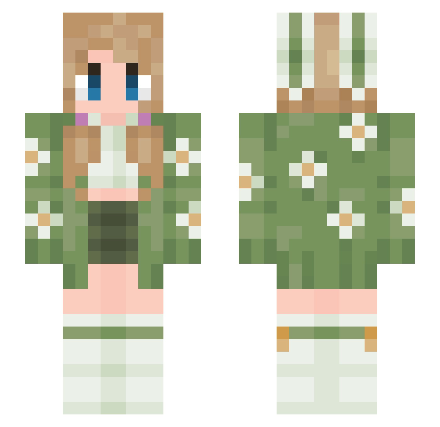 Anne920 Minecraft skin, front and back view