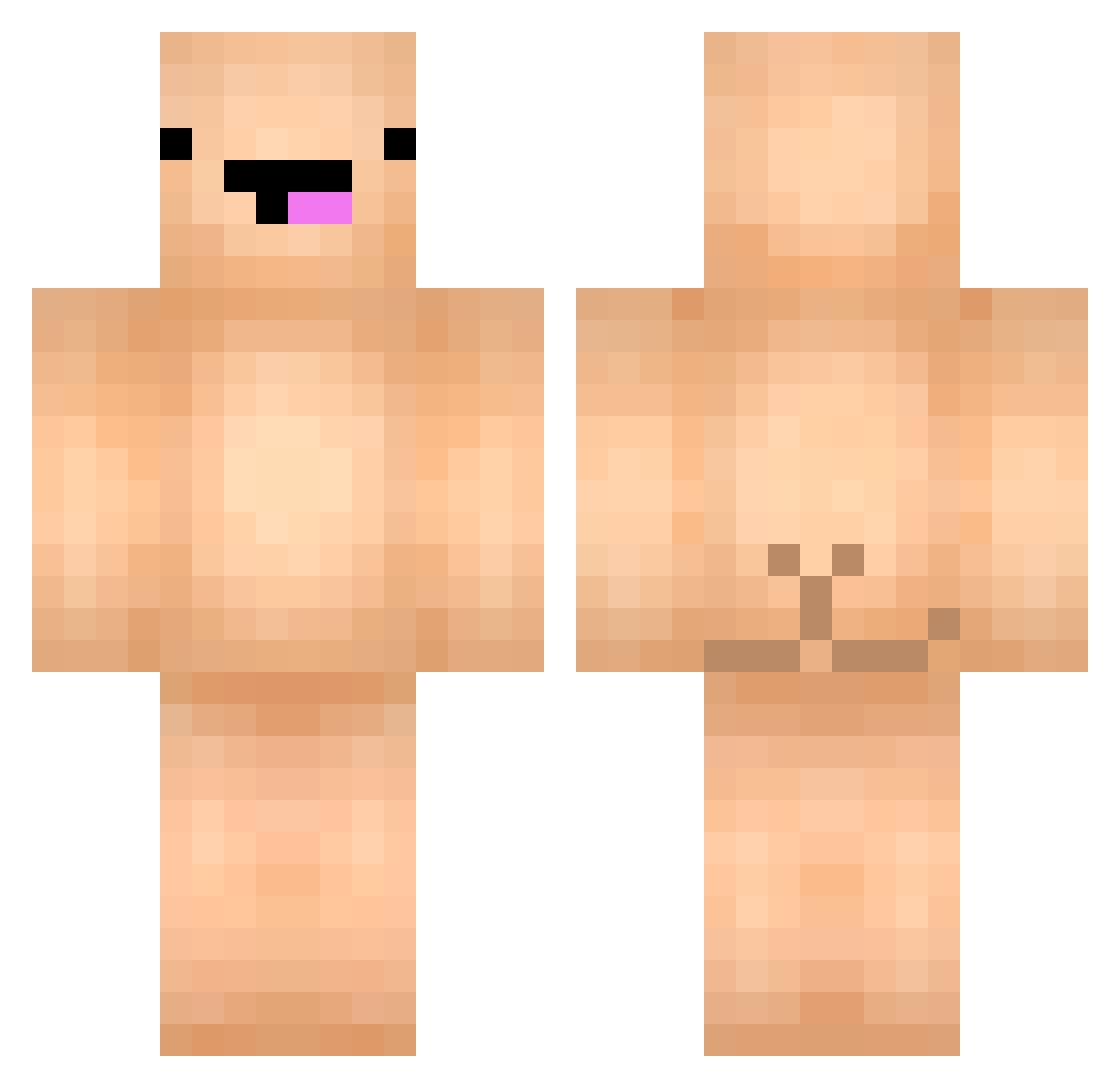 Dubbreezy Minecraft skin, front and back view