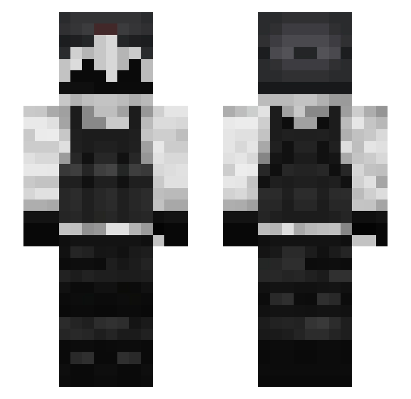 Sombra_kun Minecraft skin, front and back view
