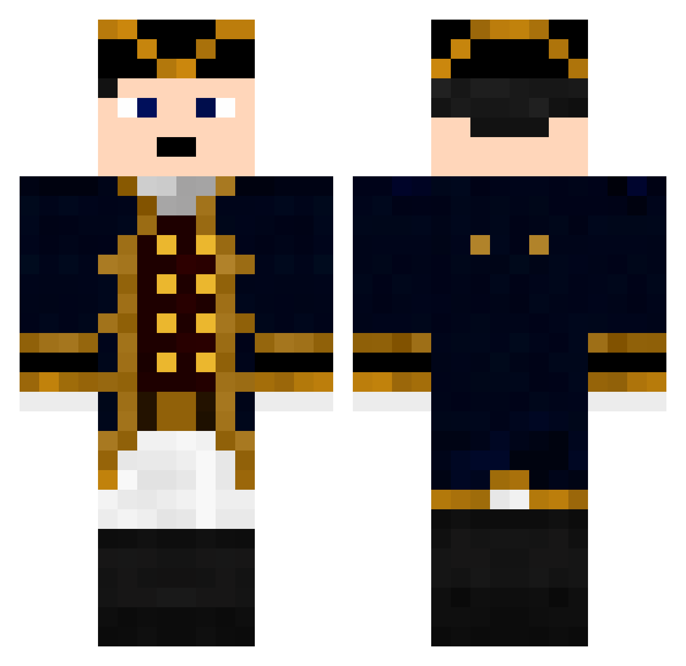 EngineerGamer Minecraft skin, front and back view