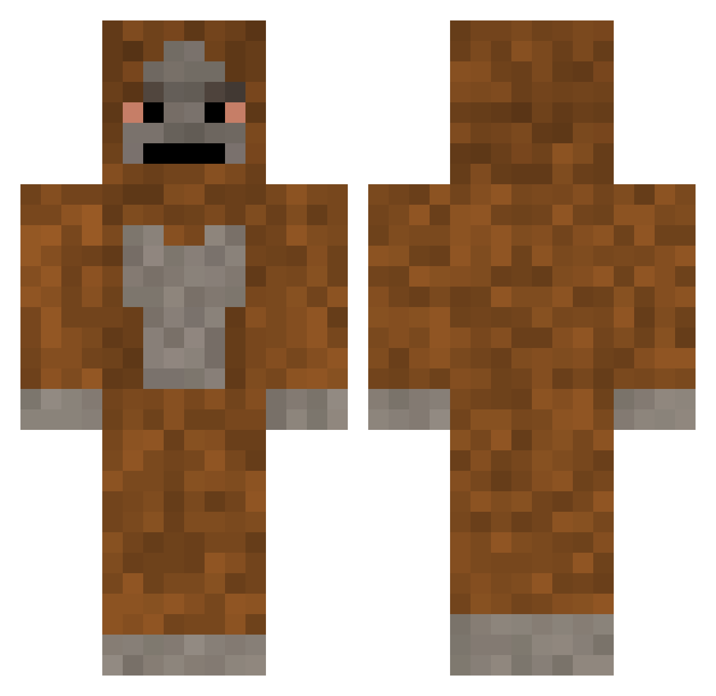 THEG0ODMAN Minecraft skin, front and back view