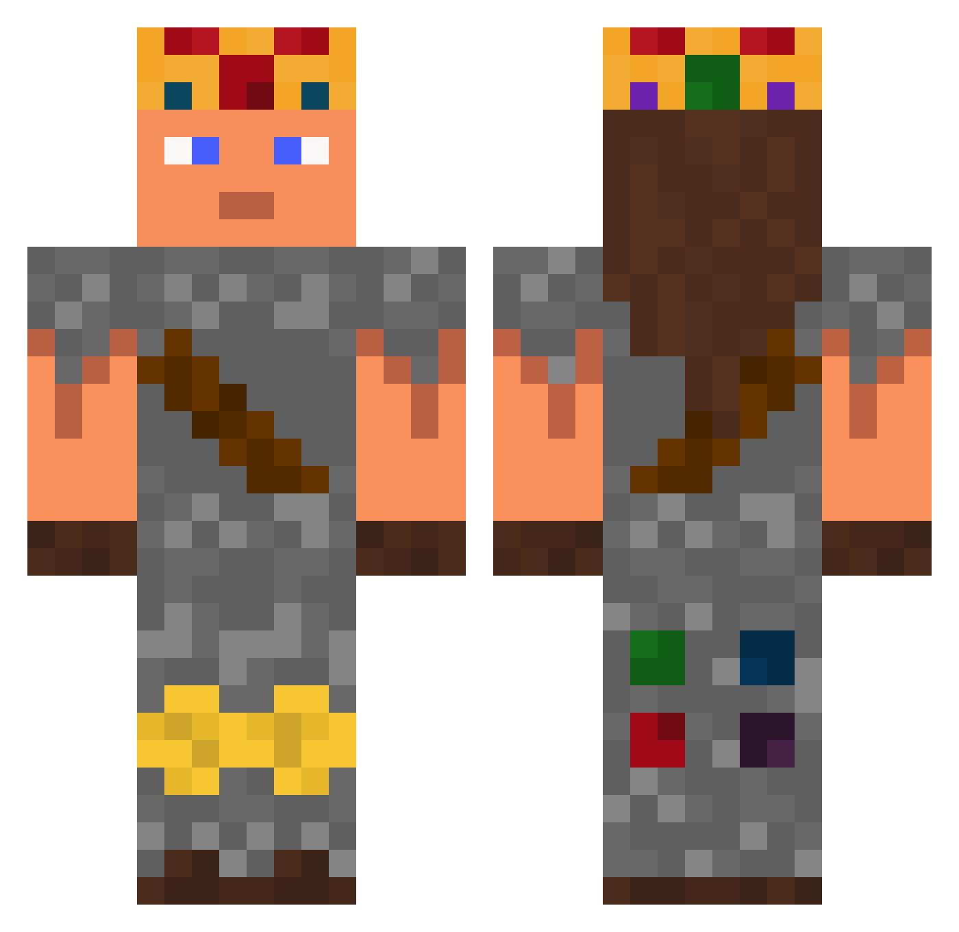 THErenewedcrayon Minecraft skin, front and back view