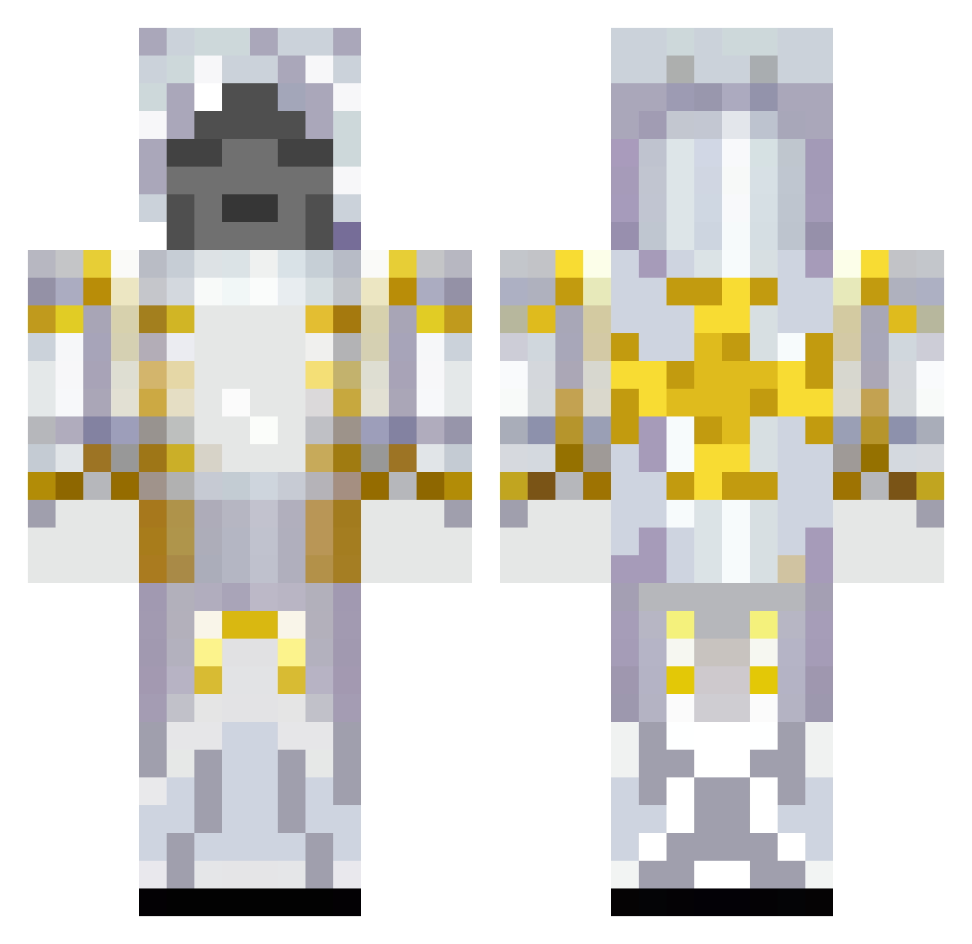 Lonelygola Minecraft skin, front and back view