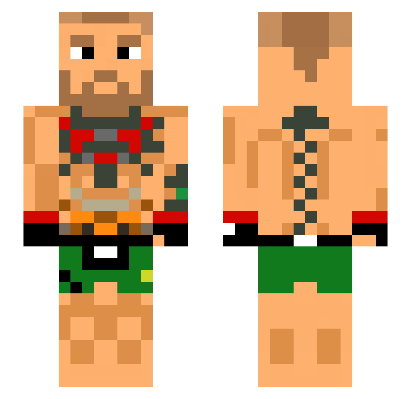 STCSoccer Minecraft skin, front and back view