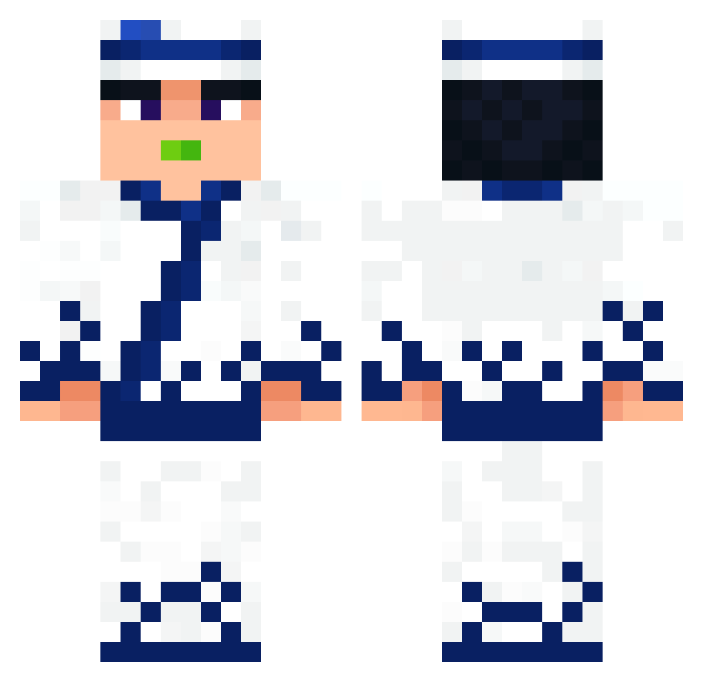 nickerrrrr Minecraft skin, front and back view