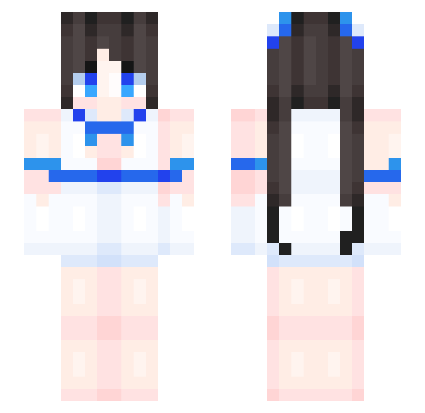 b6974 Minecraft skin, front and back view