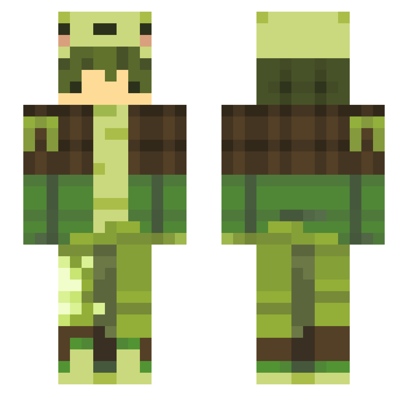 SFbryan Minecraft skin, front and back view