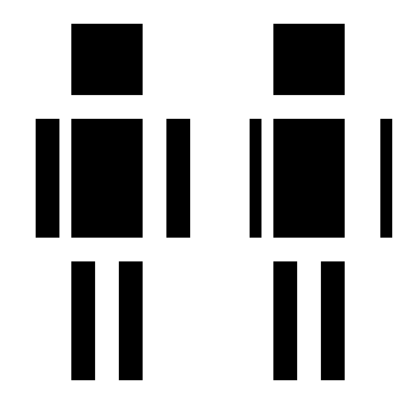 obaaama Minecraft skin, front and back view