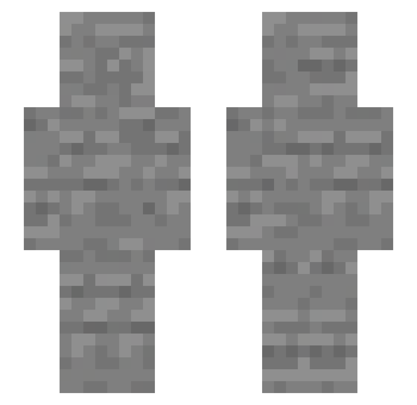 muzhfc Minecraft skin, front and back view