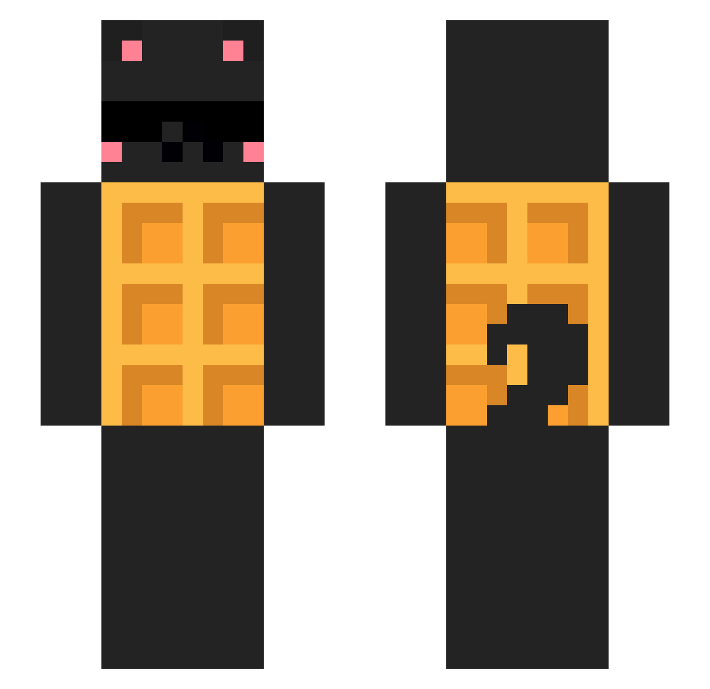 DiamondBlade24 Minecraft skin, front and back view