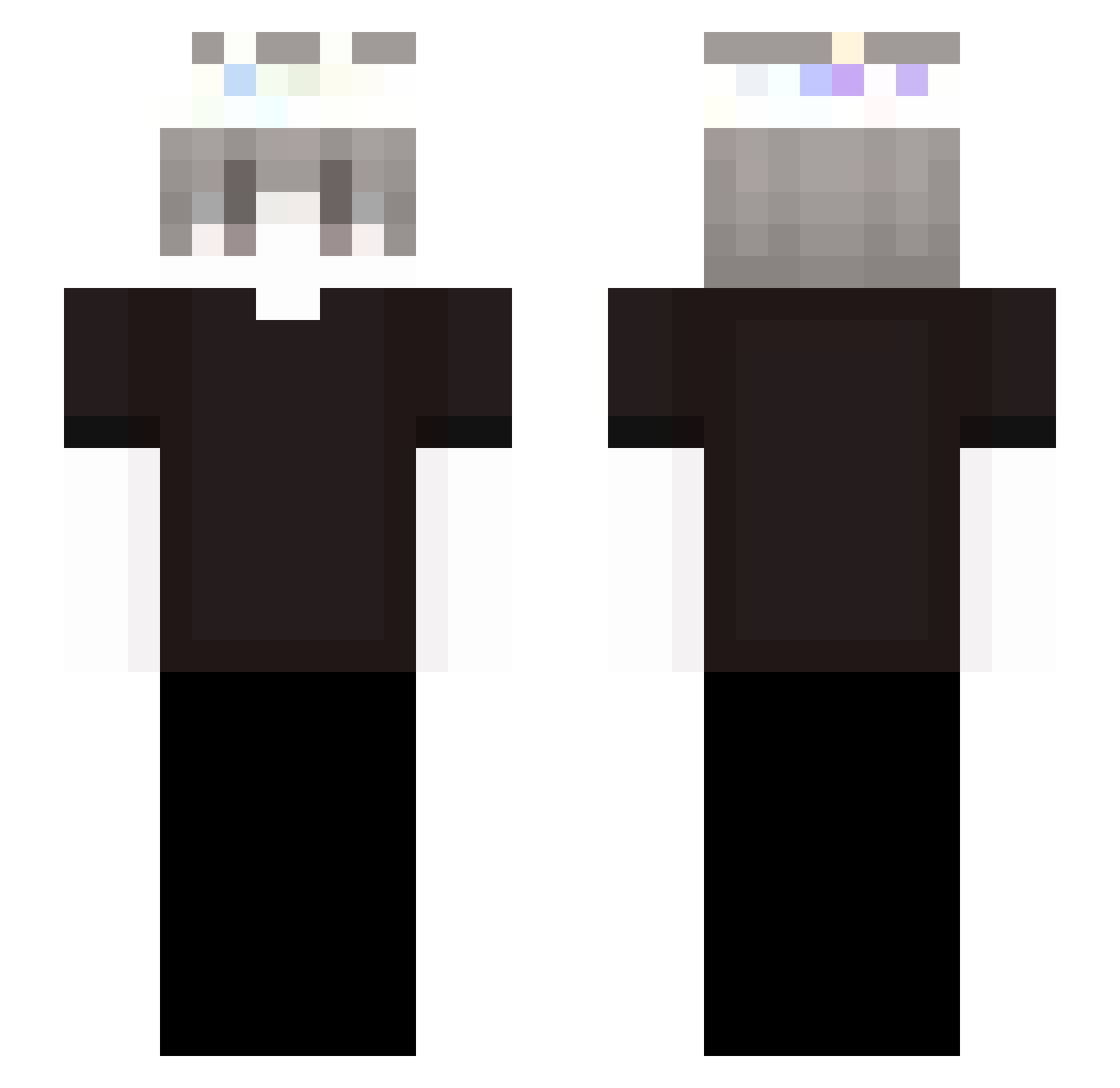 OPSLK Minecraft skin, front and back view