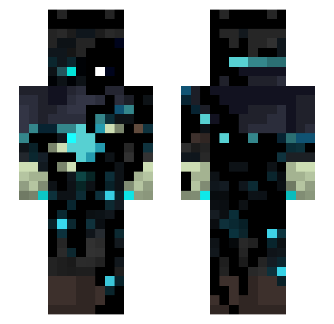 PhilipGG Minecraft skin, front and back view