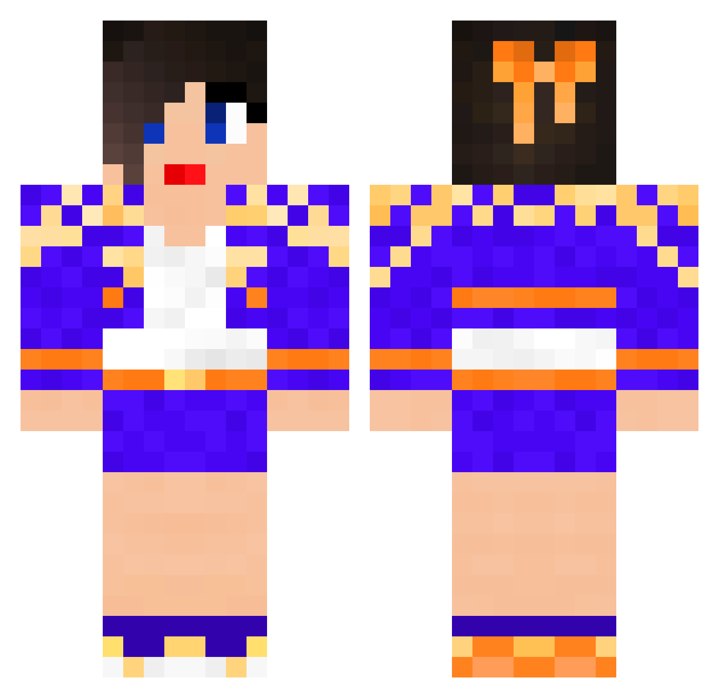 MartinVicomte Minecraft skin, front and back view