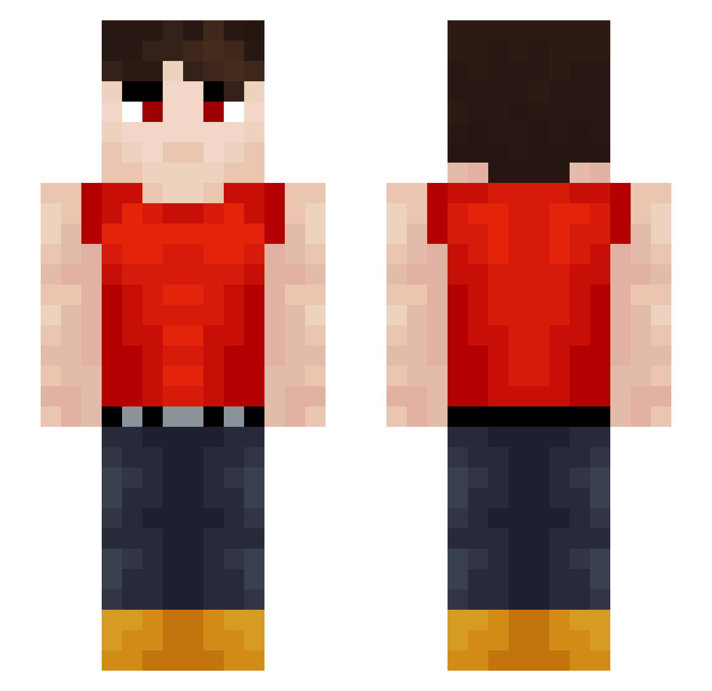 ShadowLegacy557 Minecraft skin, front and back view