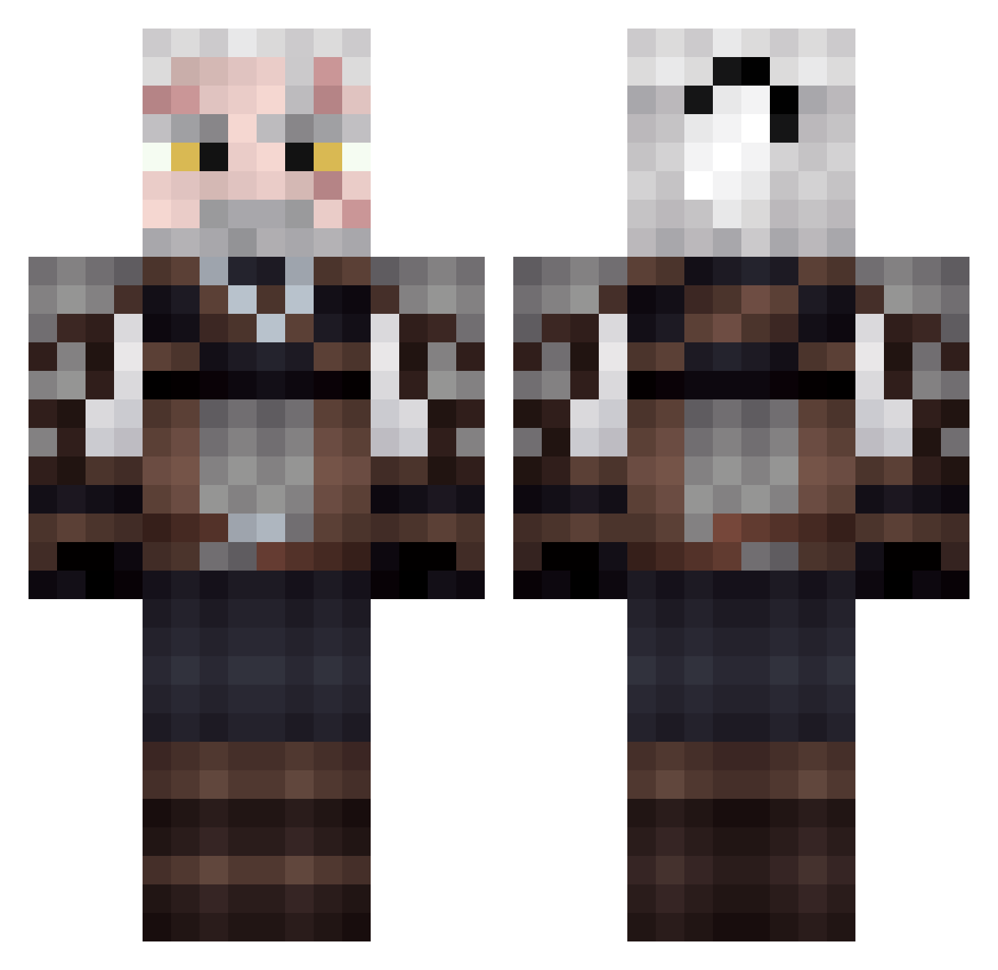 BiggyBiggyWilly Minecraft skin, front and back view