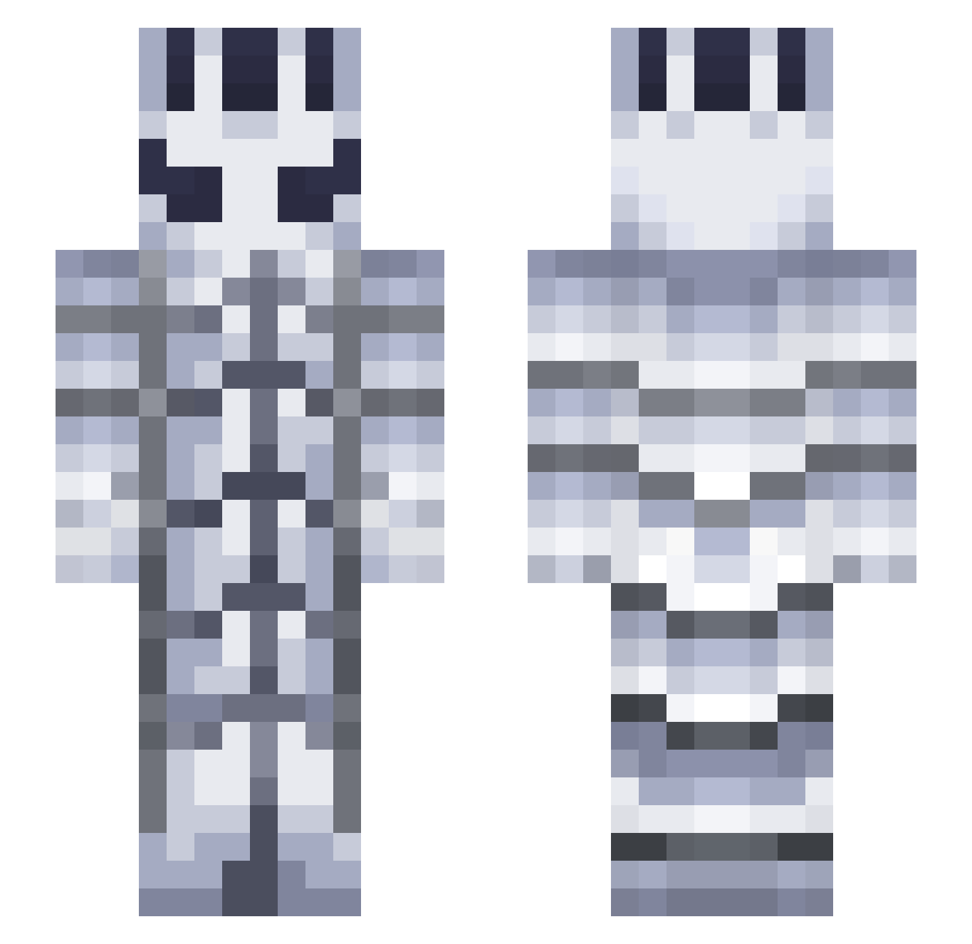 The_Pale_King_HK Minecraft skin, front and back view