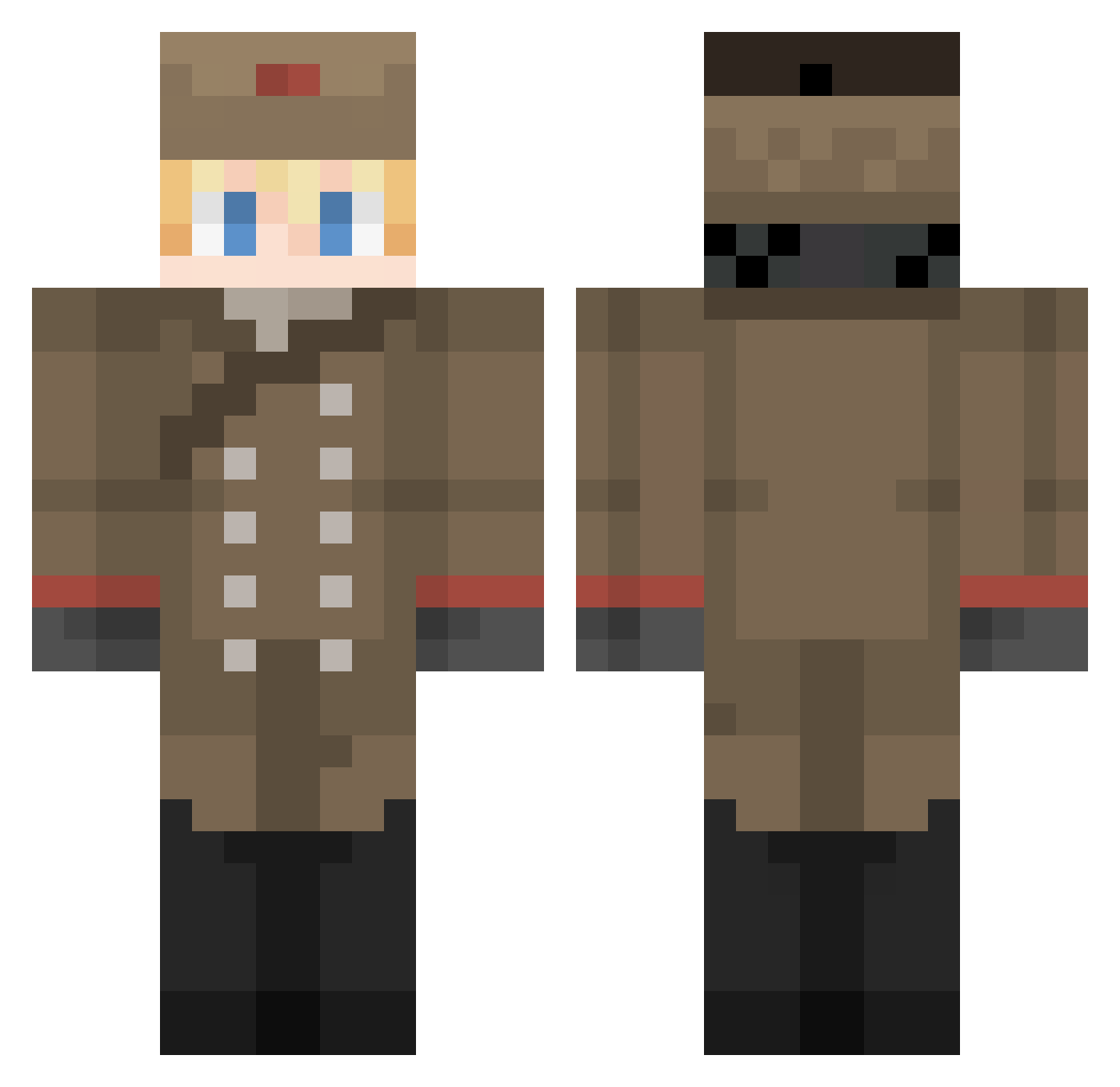Comrade_SMG Minecraft skin, front and back view