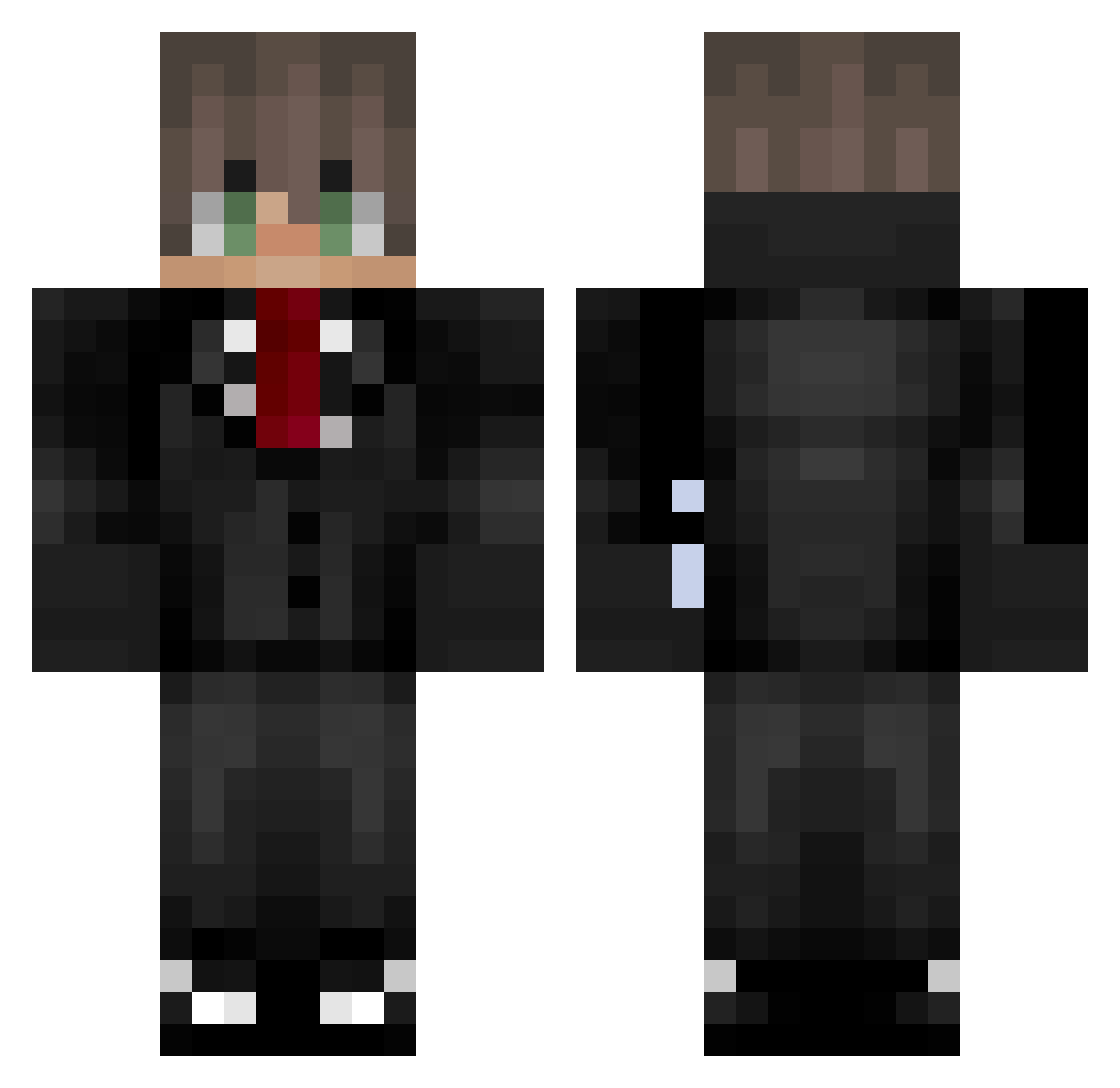 Vixxcyzz6 Minecraft skin, front and back view