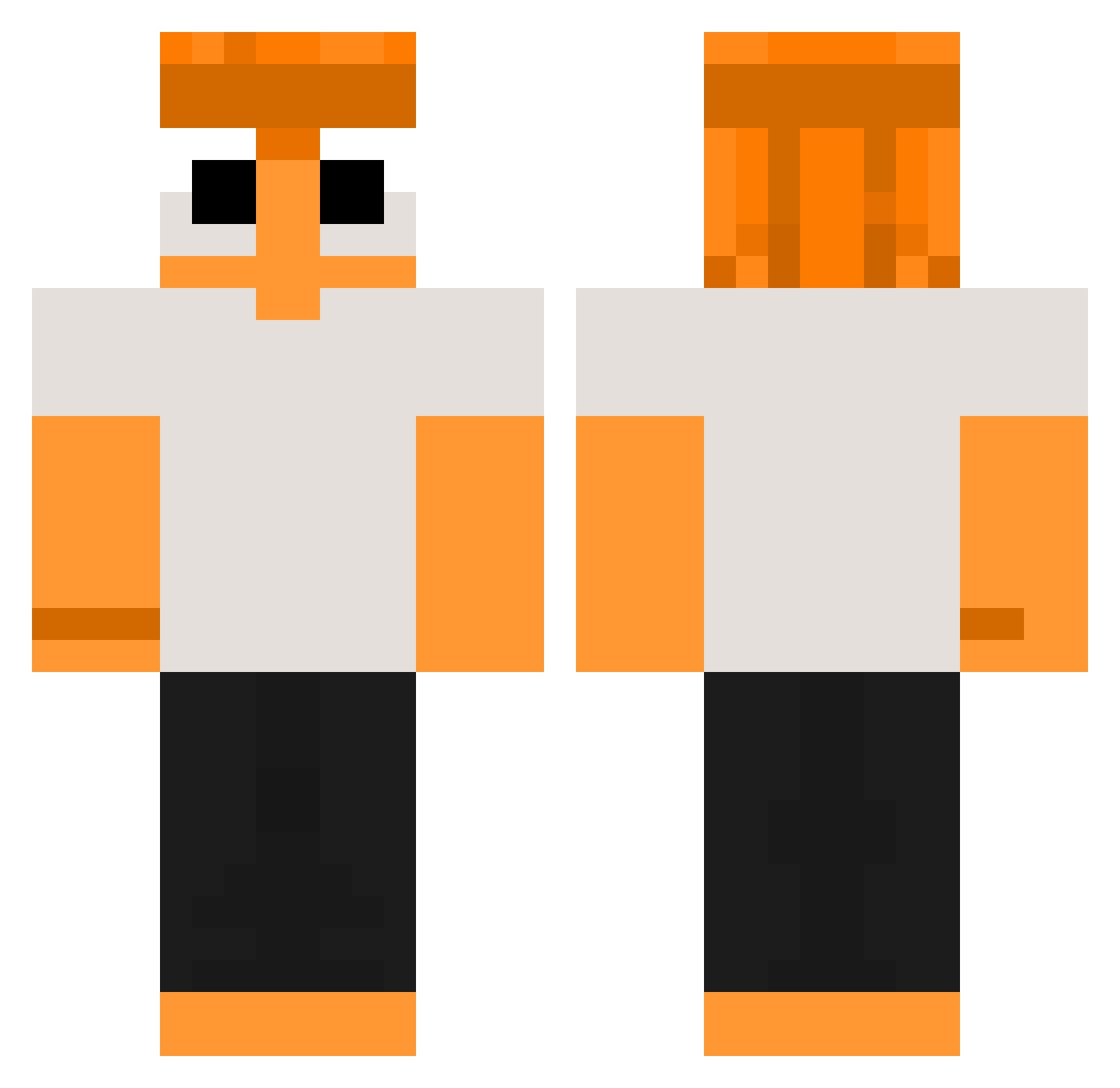 limhooo Minecraft skin, front and back view
