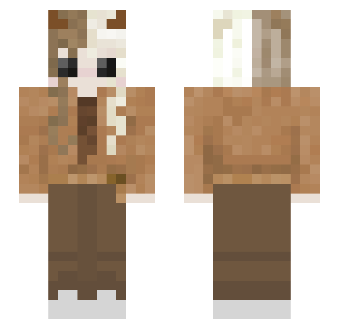 Little__Julia Minecraft skin, front and back view