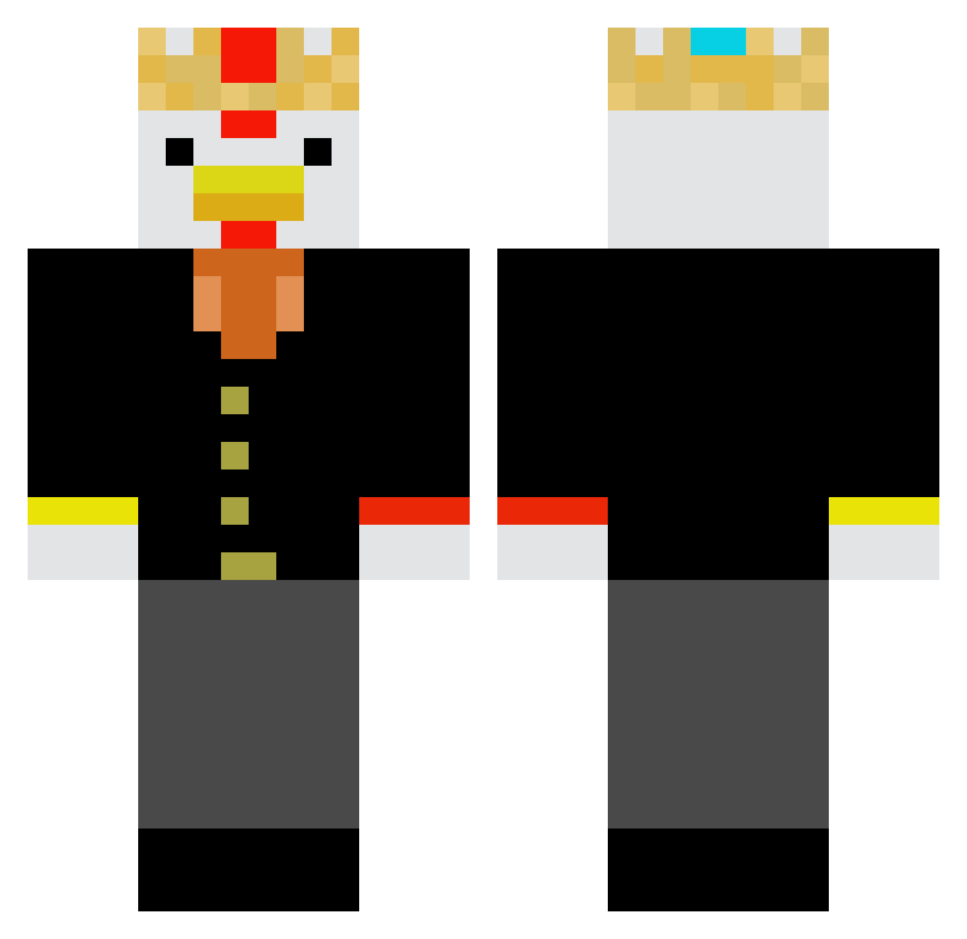 HORSERIDER888 Minecraft skin, front and back view