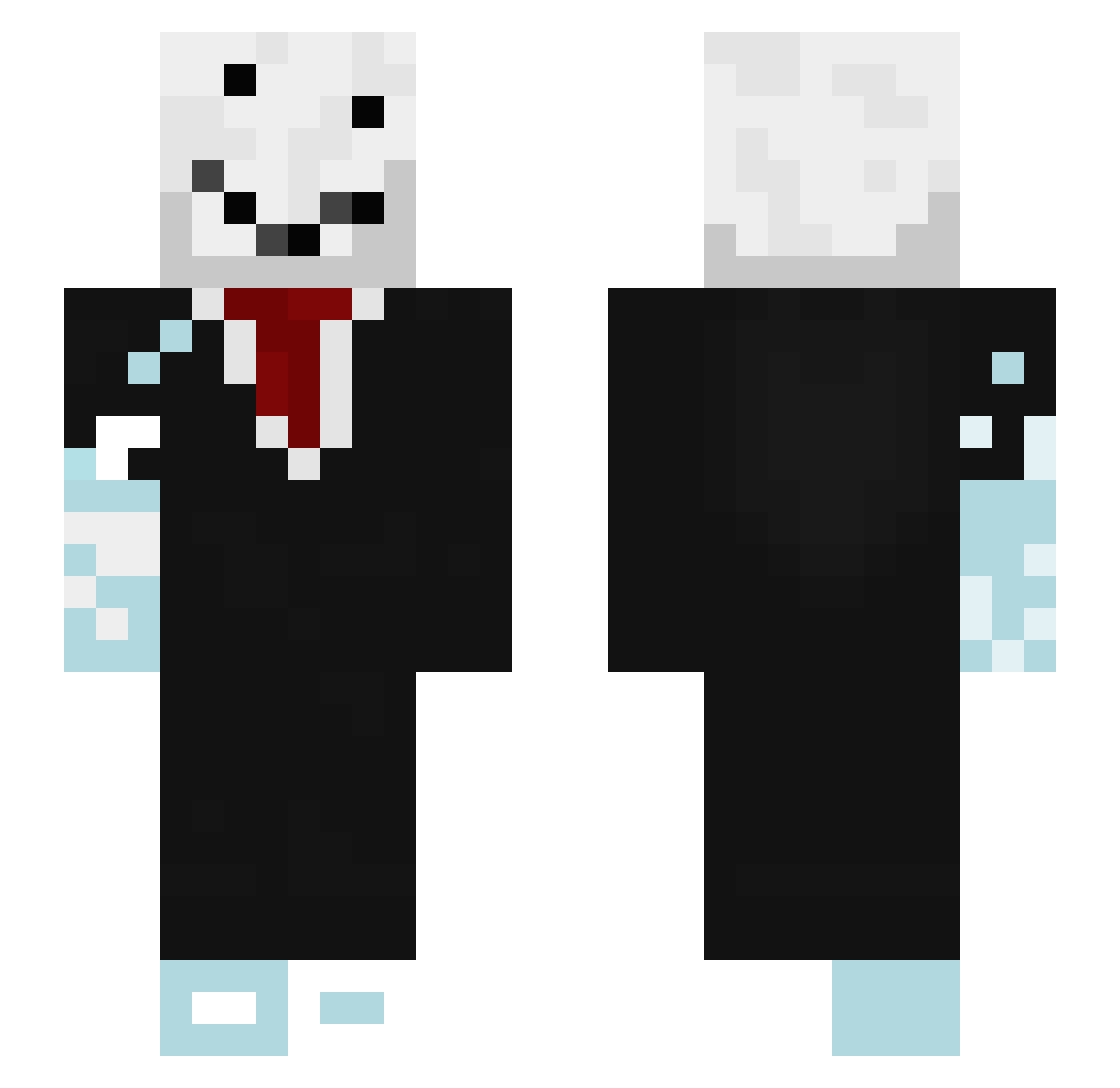 K0m4r_0 Minecraft skin, front and back view