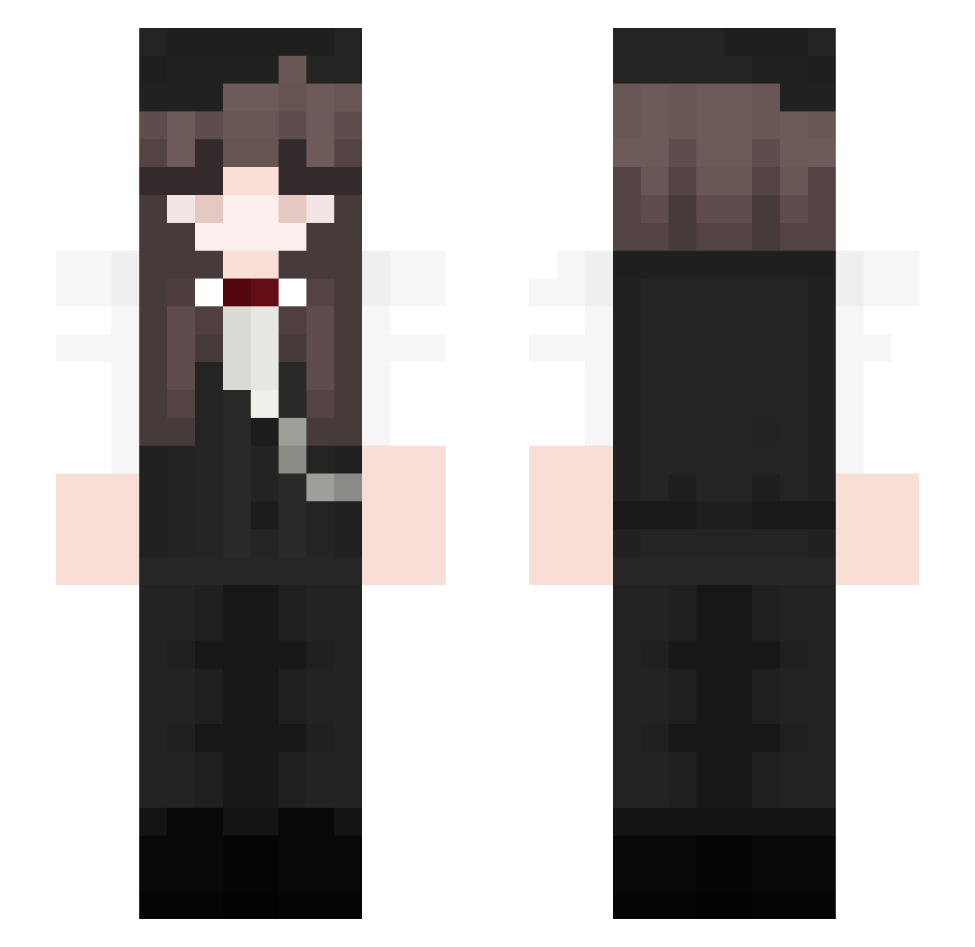 try_yes Minecraft skin, front and back view
