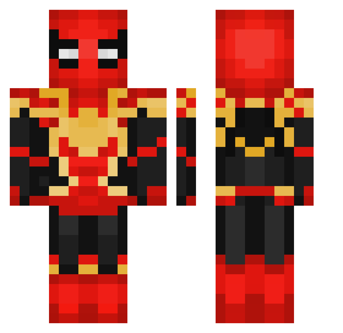 CaiozinPlayer Minecraft skin, front and back view
