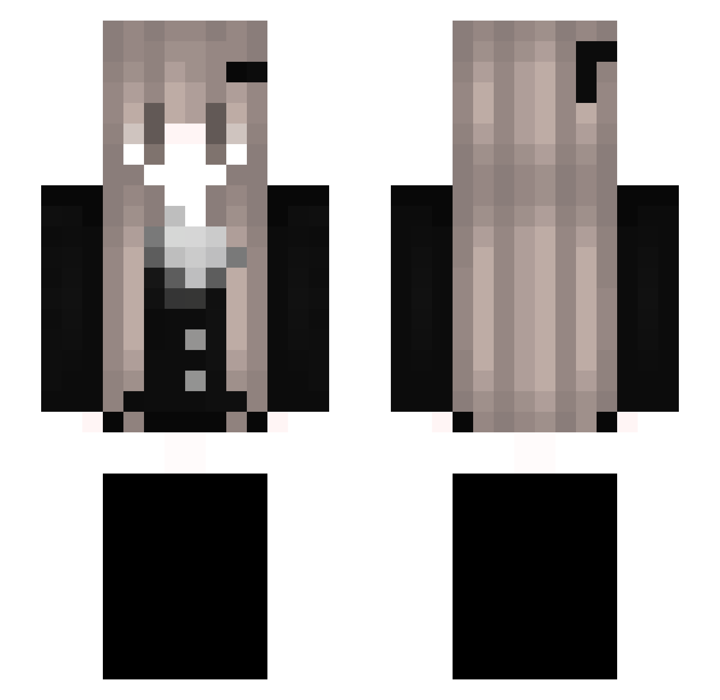 srcqstic Minecraft skin, front and back view