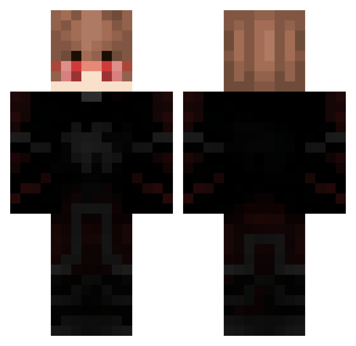 Marf1ss Minecraft skin, front and back view