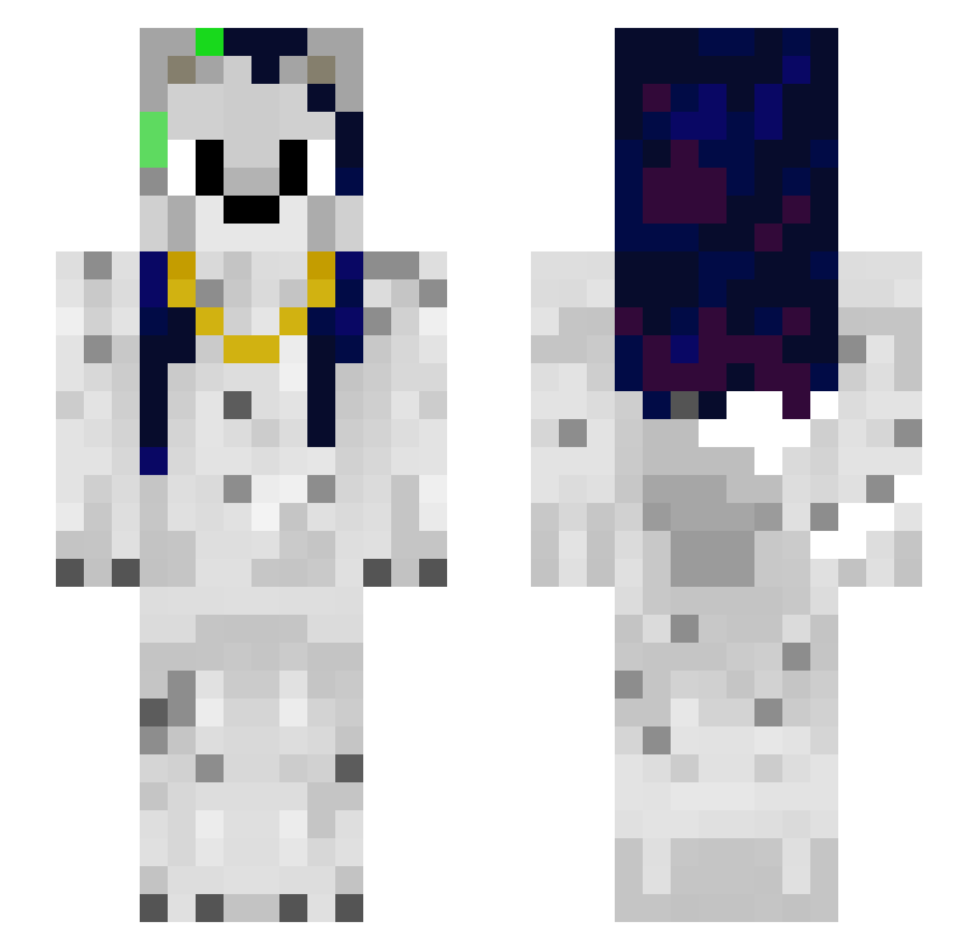 CitrisClove Minecraft skin, front and back view